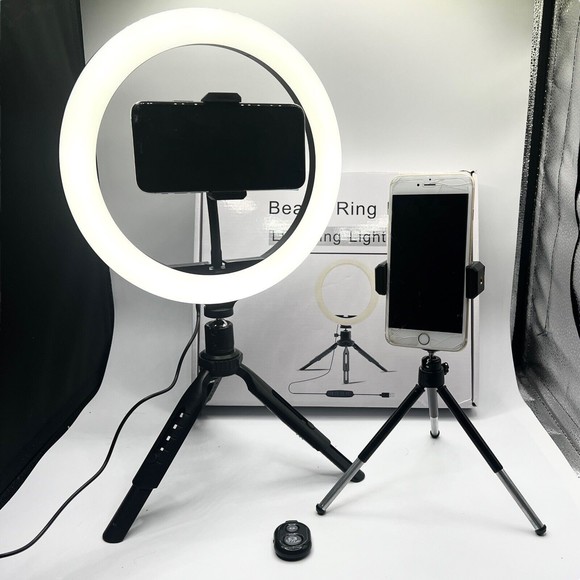 10" LED Ring Light Selfie Influencer  with Tripod Stand & Phone Holder  & Remote - Picture 10 of 12